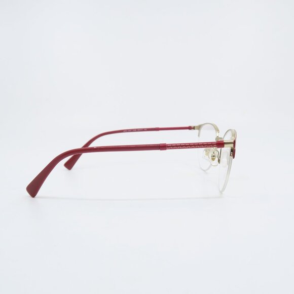 Versace MOD. 1247 1408 52mm Red and Gold Semi Rimless, New Women's Eyeglasses. - Picture 5 of 8